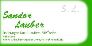 sandor lauber business card